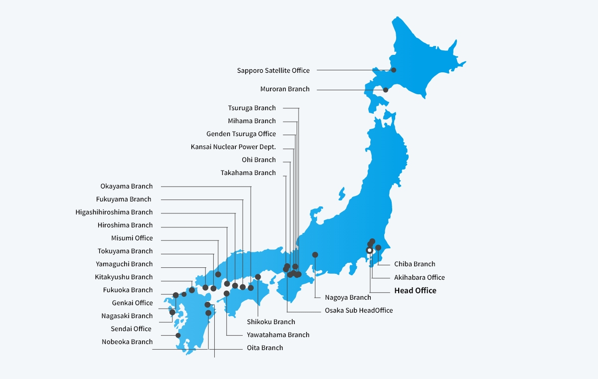 Map of domestic bases