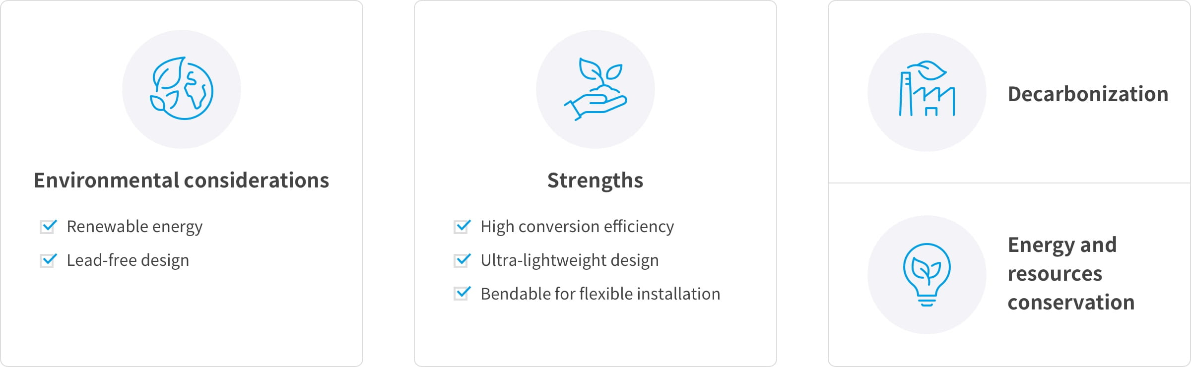 Environmental considerations・Strengths・Decarbonization・Energy and resources conservation