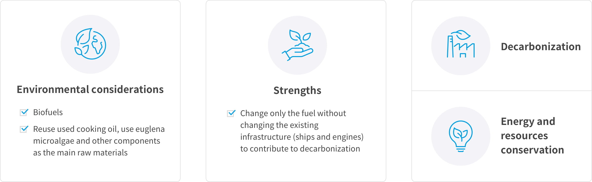 Environmental considerations・Strengths・Decarbonization・Energy and resources conservation