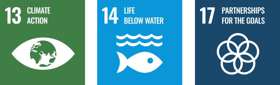 SDGS 13.CLIMATE ACTION 14.LIFE BELOW WATER 17.PARTNERSHIPS FOR THE GOALS